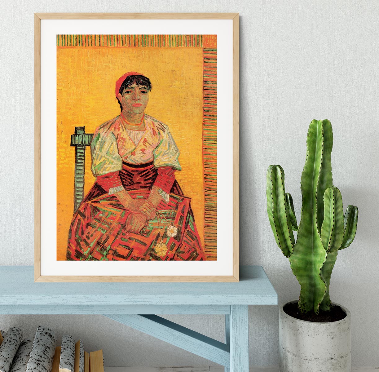Italian Woman Agostina Segatori by Van Gogh Framed Print - Canvas Art Rocks - 3