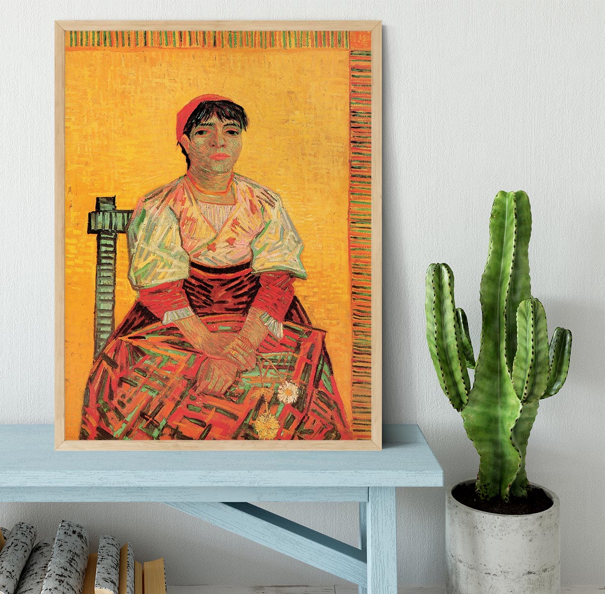 Italian Woman Agostina Segatori by Van Gogh Framed Print - Canvas Art Rocks - 4