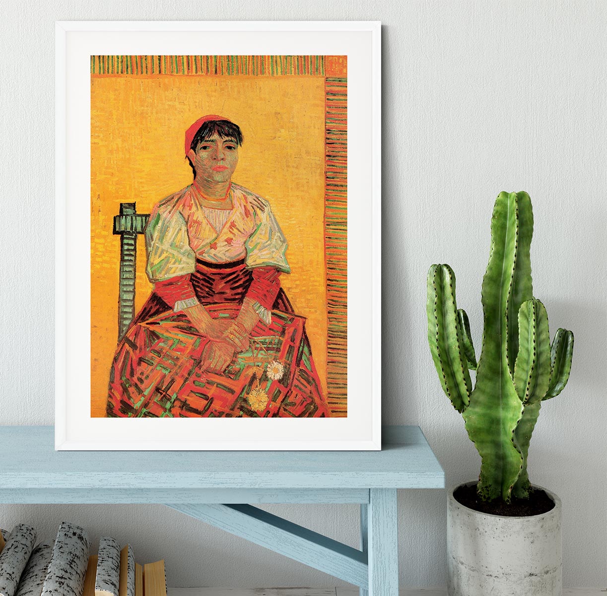 Italian Woman Agostina Segatori by Van Gogh Framed Print - Canvas Art Rocks - 5