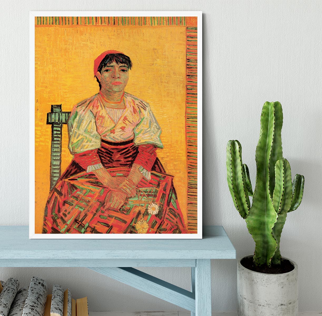 Italian Woman Agostina Segatori by Van Gogh Framed Print - Canvas Art Rocks -6