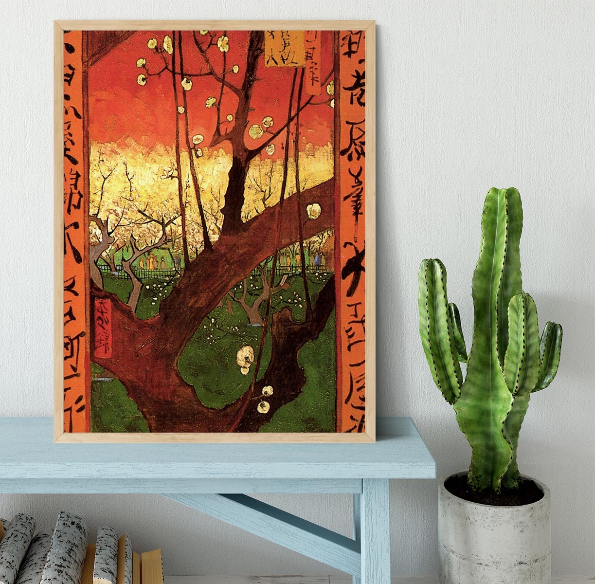 Japonaiserie Flowering Plum Tree after Hiroshige by Van Gogh Framed Print - Canvas Art Rocks - 4