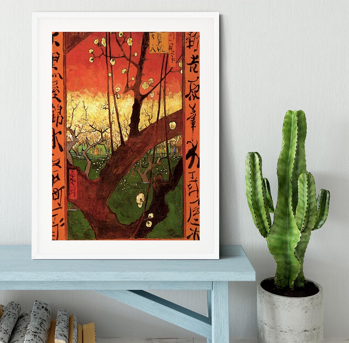 Japonaiserie Flowering Plum Tree after Hiroshige by Van Gogh Framed Print - Canvas Art Rocks - 5