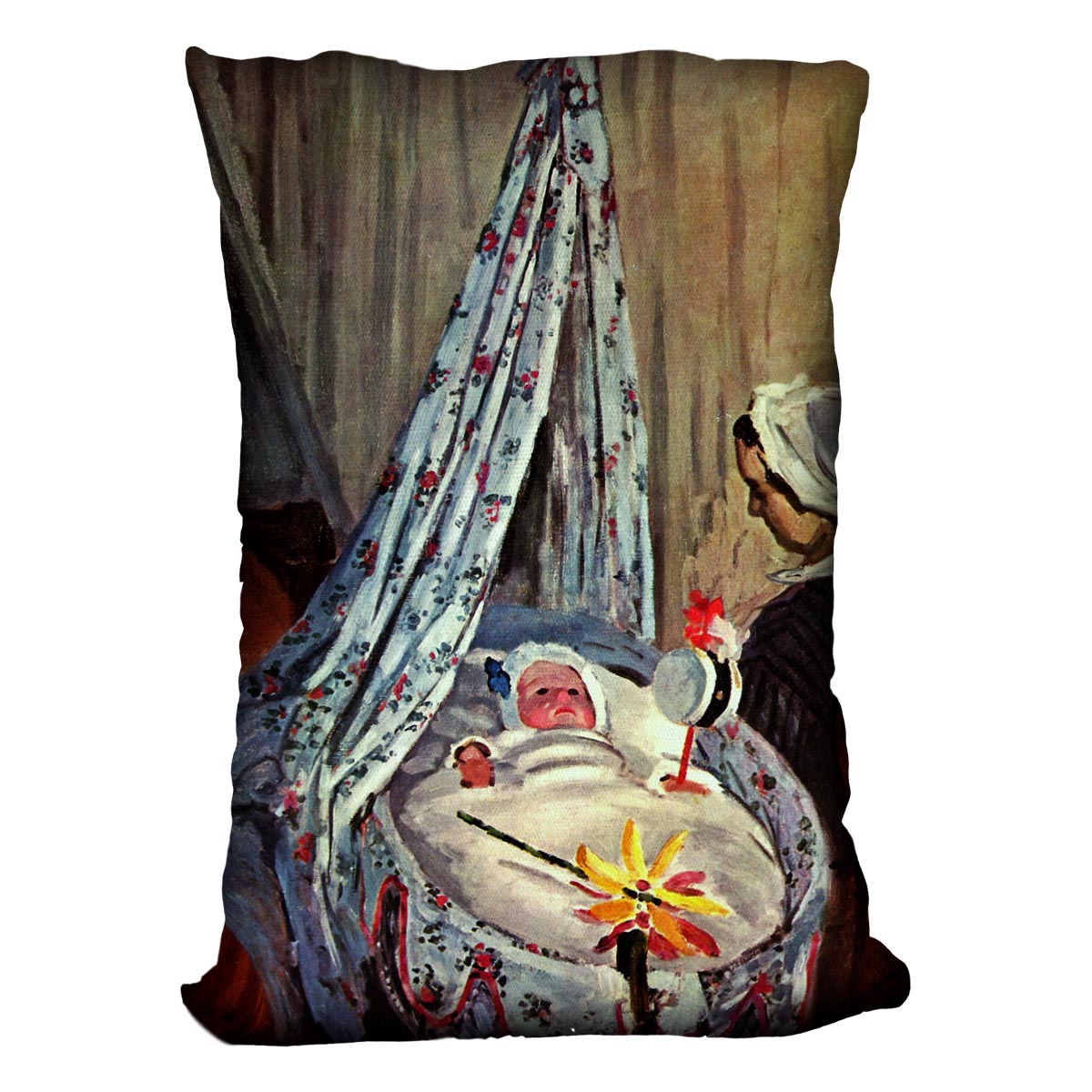 Jean Monet in the cradle by Monet Cushion
