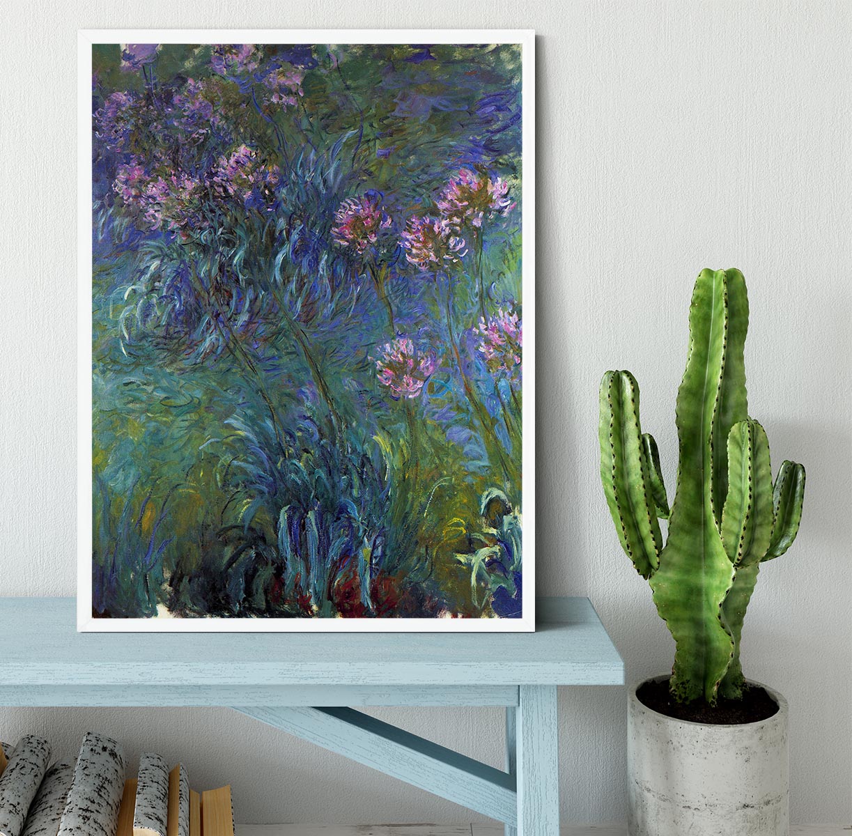Jewelry lilies by Monet Framed Print - Canvas Art Rocks -6
