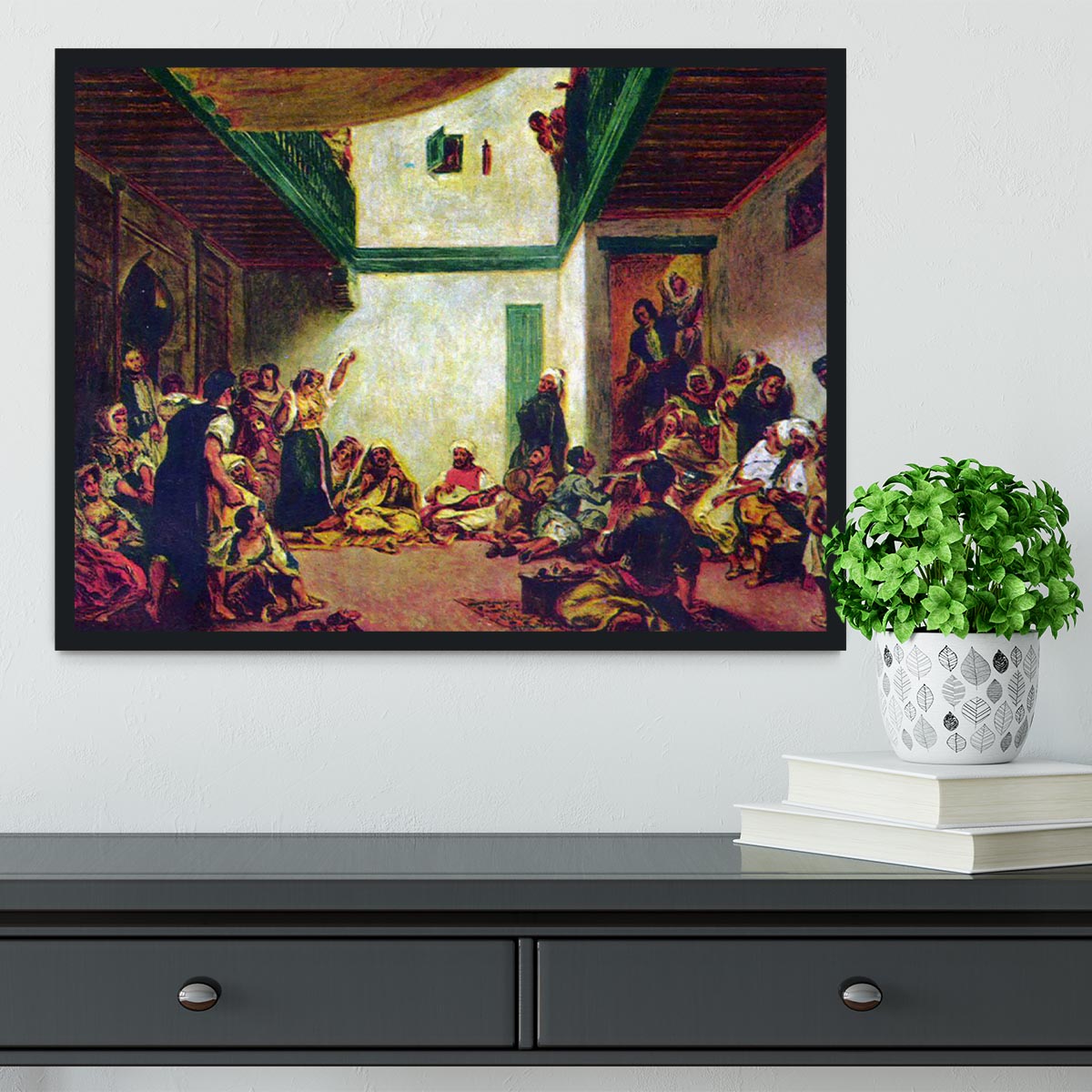 Jewish wedding after Delacroix by Renoir Framed Print - Canvas Art Rocks - 2