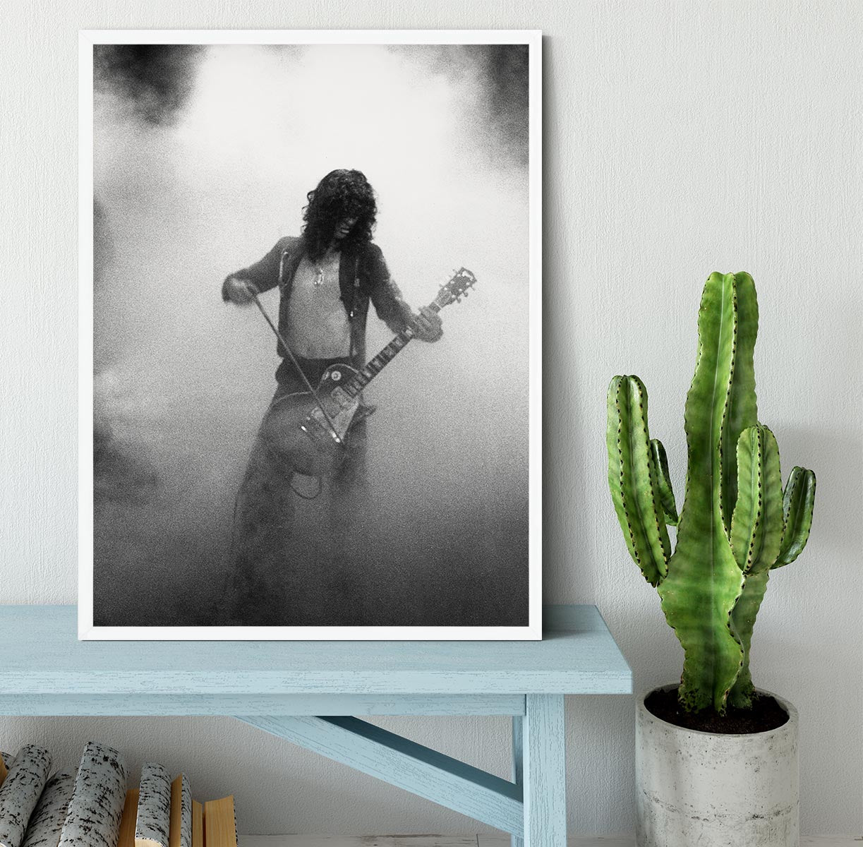 Jimmy Page on stage Framed Print - Canvas Art Rocks -6
