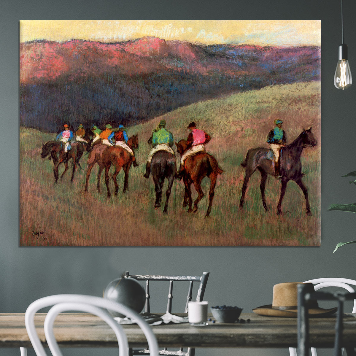 Jockeys in Training by Degas Canvas Print or Poster - Canvas Art Rocks - 3