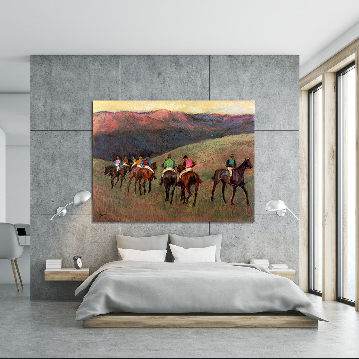 Jockeys in Training by Degas Canvas Print or Poster - Canvas Art Rocks - 5