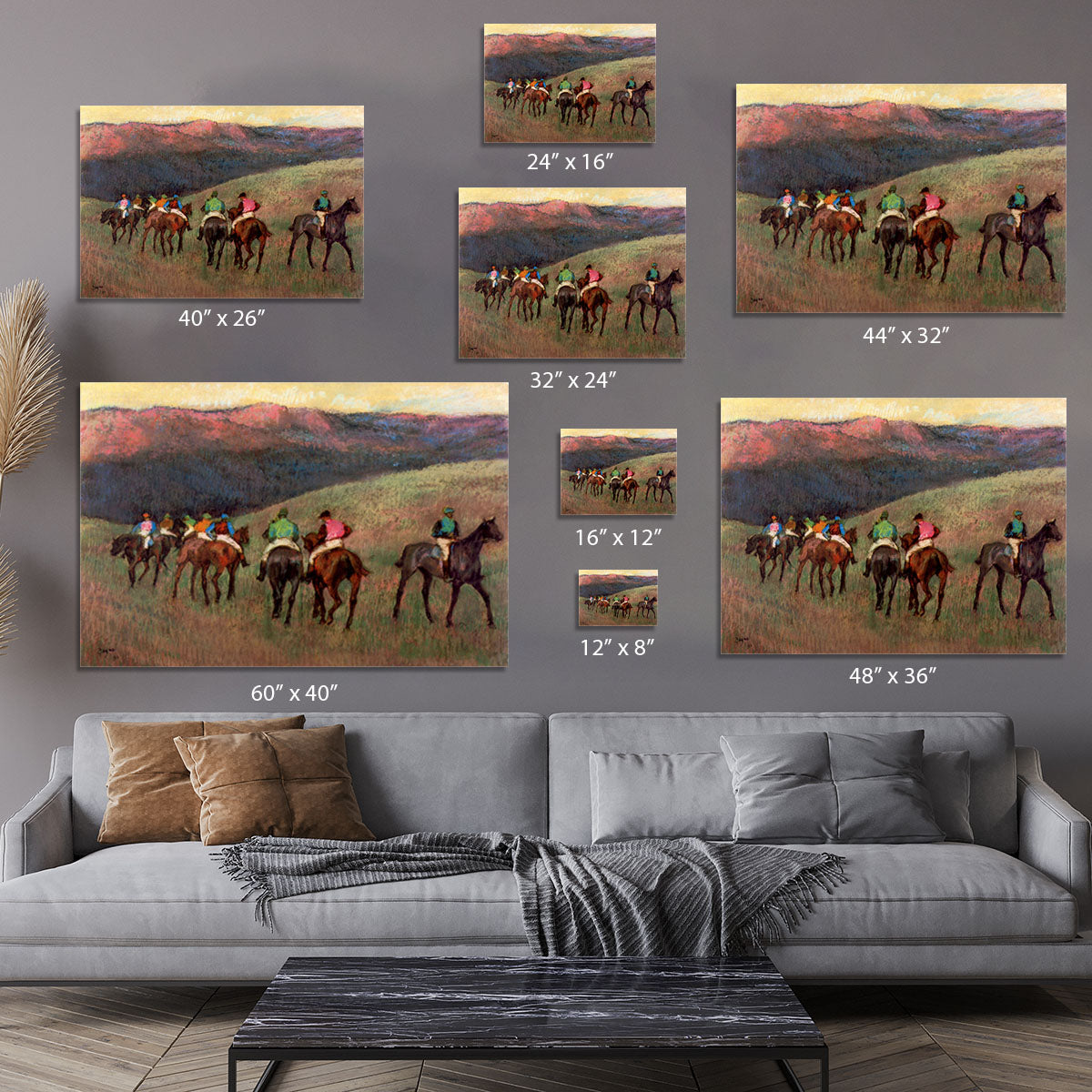 Jockeys in Training by Degas Canvas Print or Poster - Canvas Art Rocks - 7