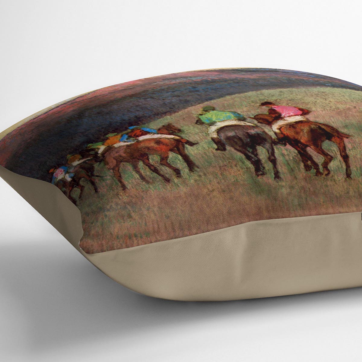 Jockeys in Training by Degas Cushion