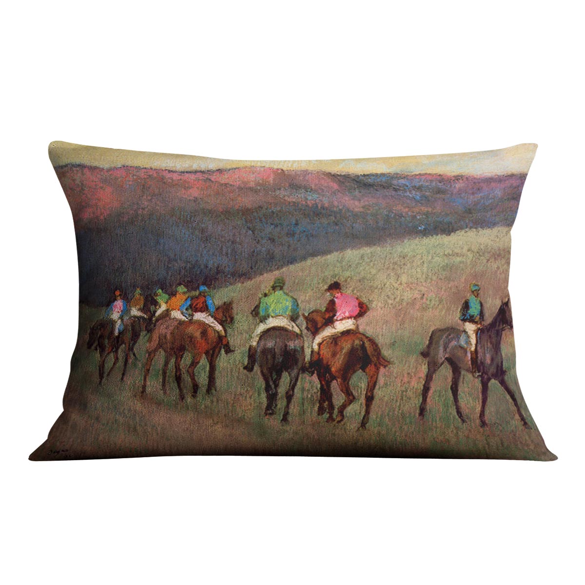 Jockeys in Training by Degas Cushion