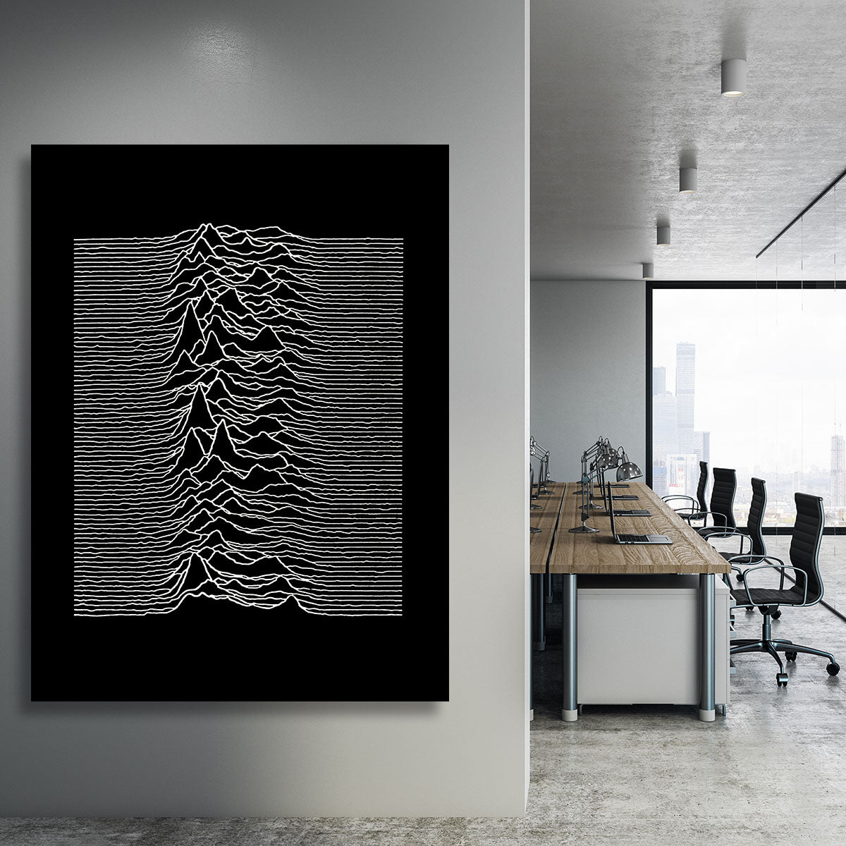 Joy Division Unknown Pleasures Canvas Print or Poster - Canvas Art Rocks - 3