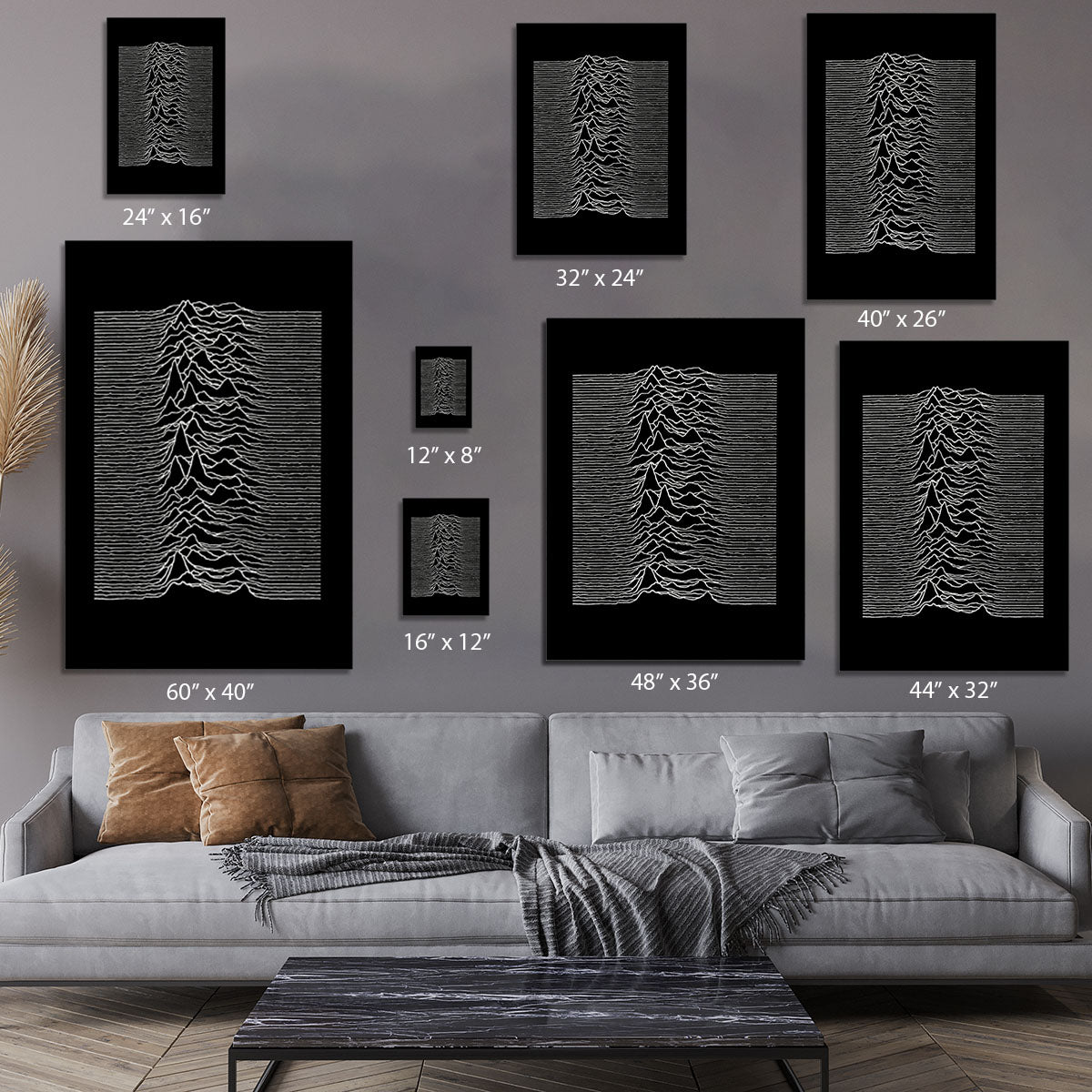 Joy Division Unknown Pleasures Canvas Print or Poster - Canvas Art Rocks - 7