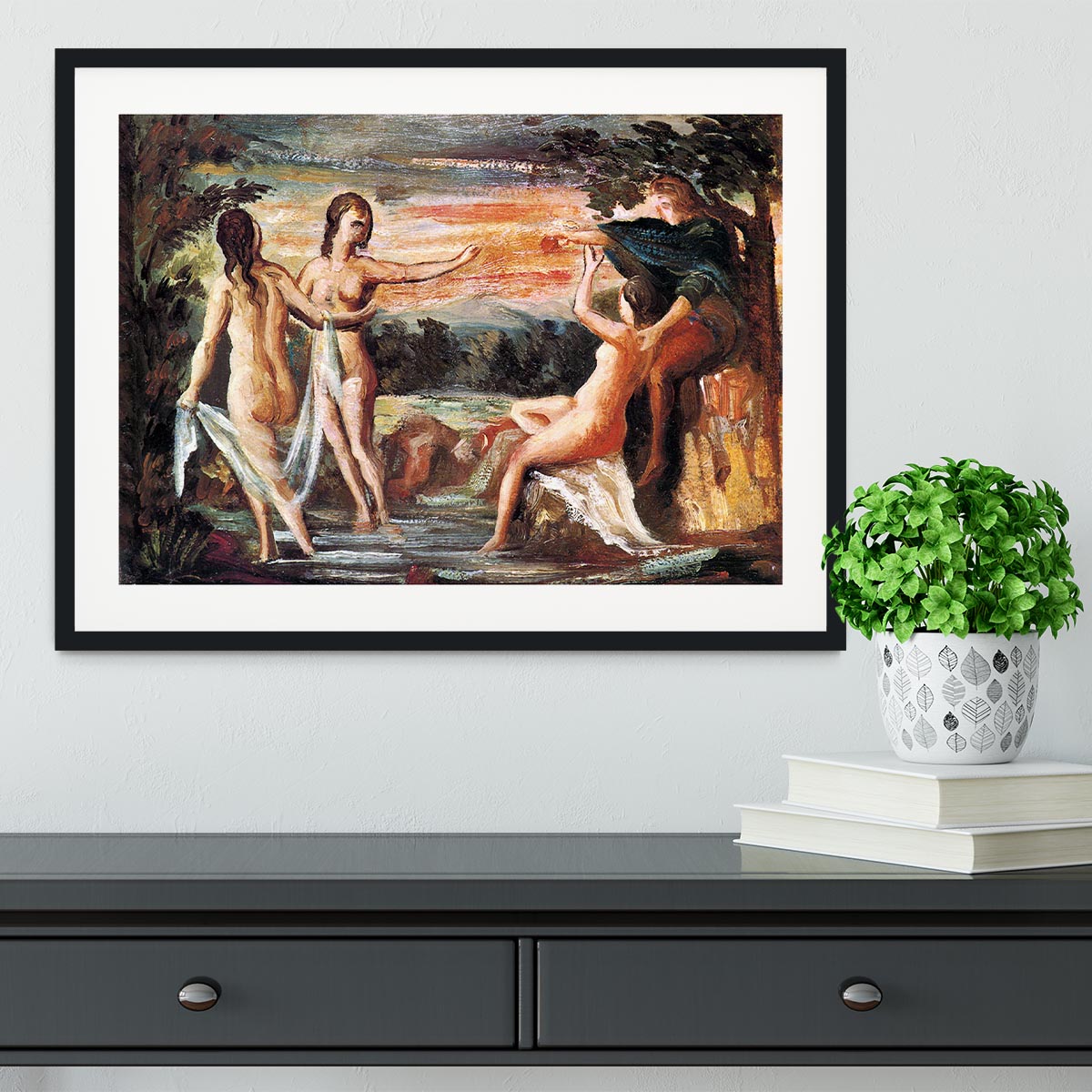 Judgement of Paris by Cezanne Framed Print - Canvas Art Rocks - 1