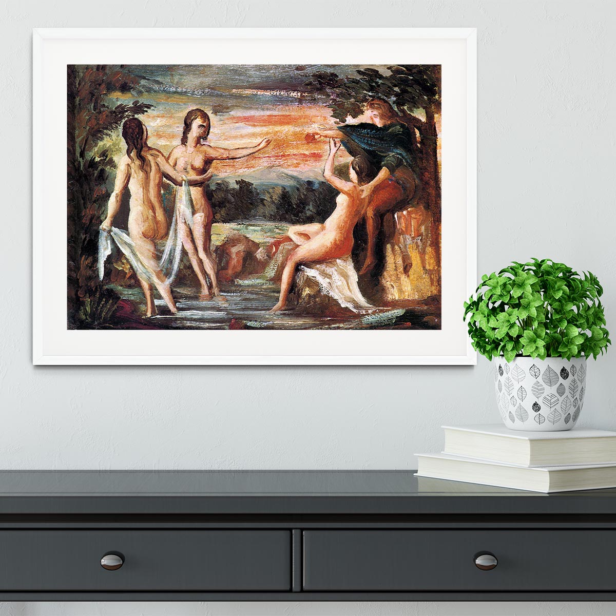 Judgement of Paris by Cezanne Framed Print - Canvas Art Rocks - 5