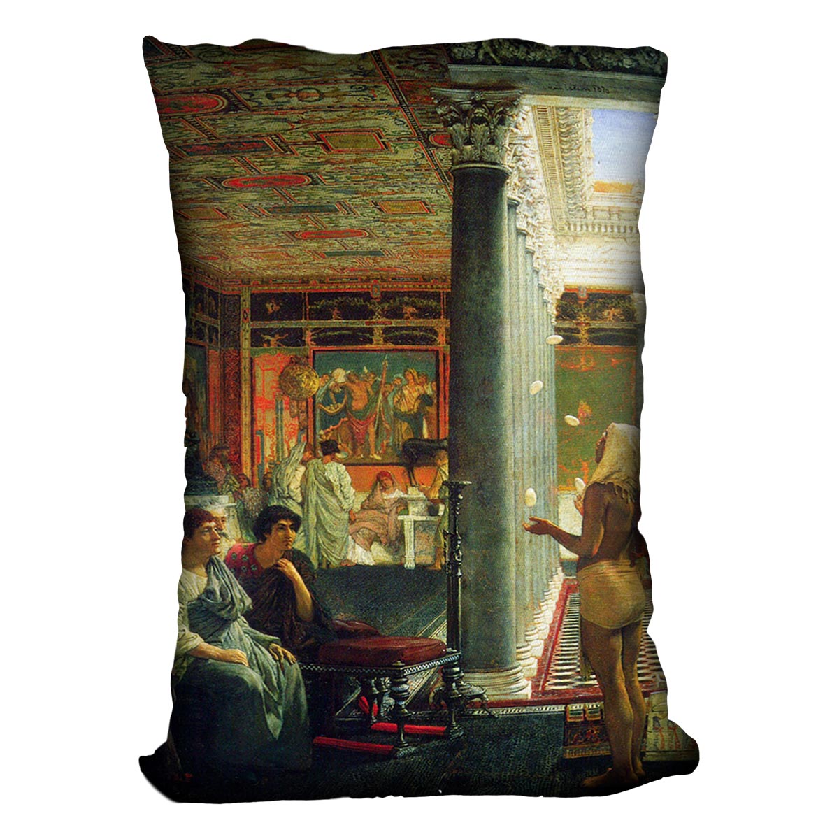 Juggler by Alma Tadema Cushion - Canvas Art Rocks - 4