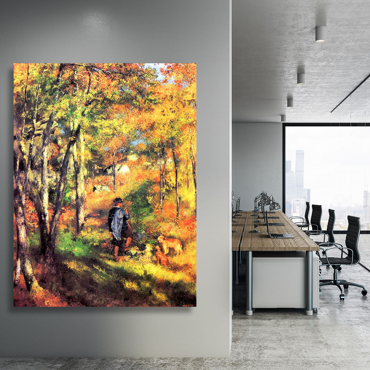 Jules le Coeur and his dogs by Renoir Canvas Print or Poster - Canvas Art Rocks - 3