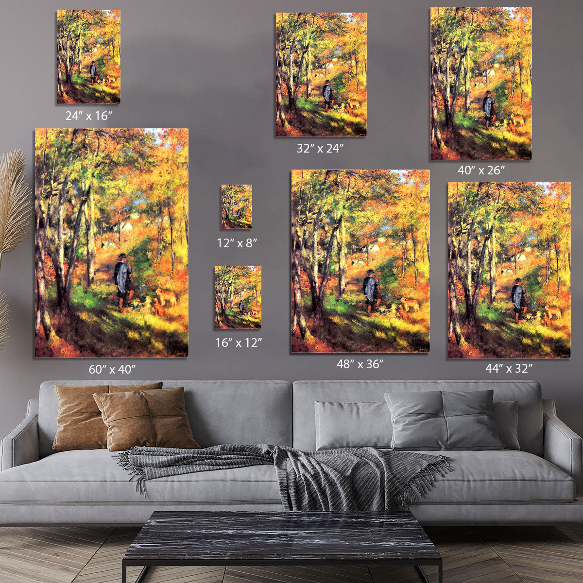 Jules le Coeur and his dogs by Renoir Canvas Print or Poster - Canvas Art Rocks - 7