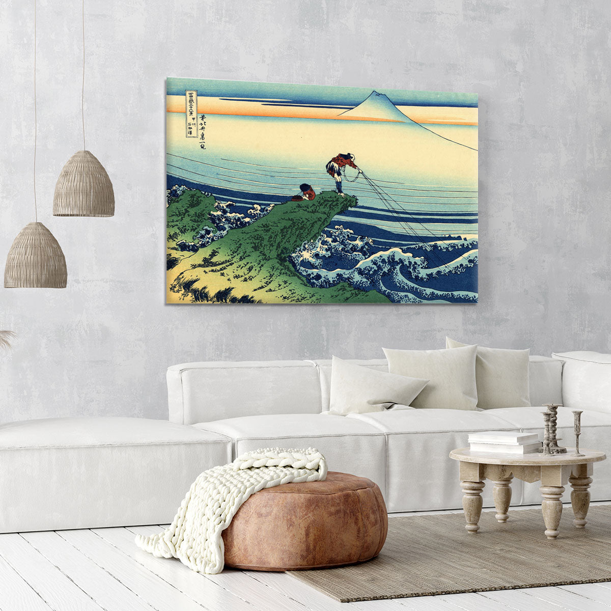 Kajikazawa in Kai province by Hokusai Canvas Print or Poster - Canvas Art Rocks - 6