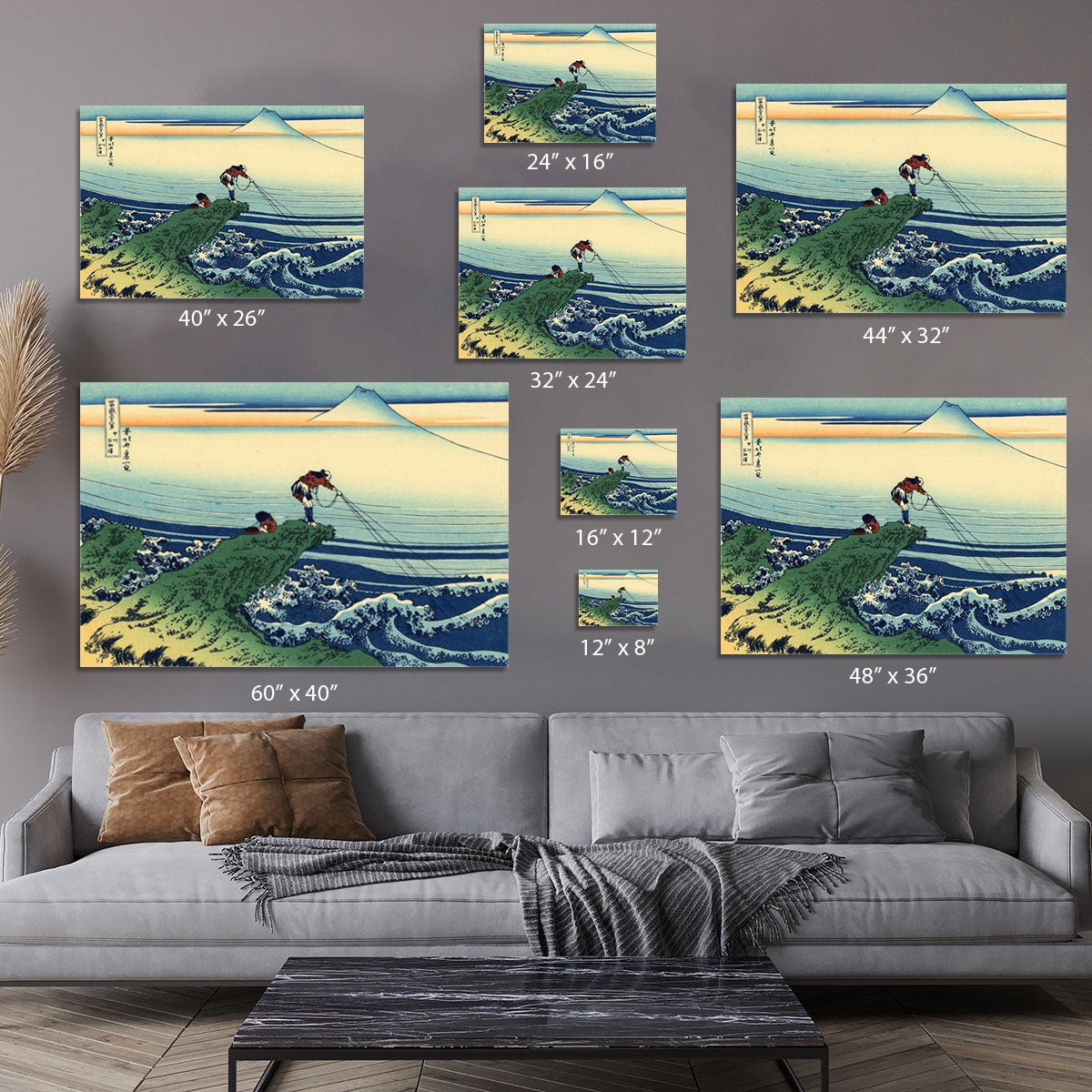 Kajikazawa in Kai province by Hokusai Canvas Print or Poster - Canvas Art Rocks - 7