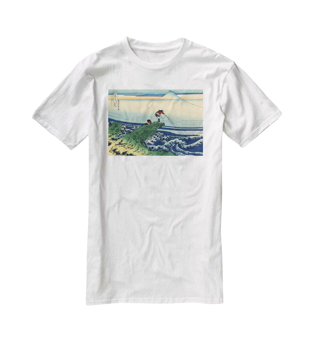 Kajikazawa in Kai province by Hokusai T-Shirt - Canvas Art Rocks - 5