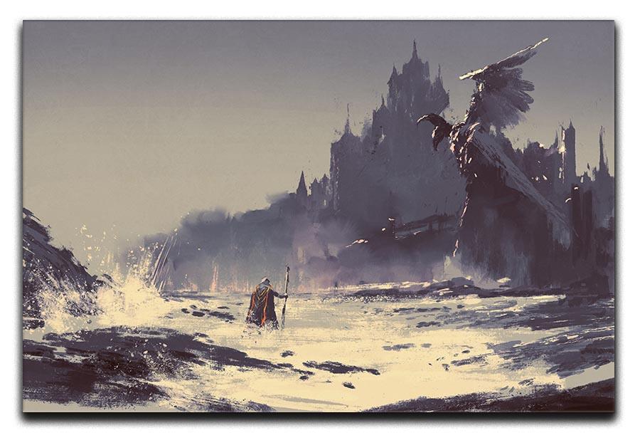 King walking through sea beach Canvas Print or Poster  - Canvas Art Rocks - 1