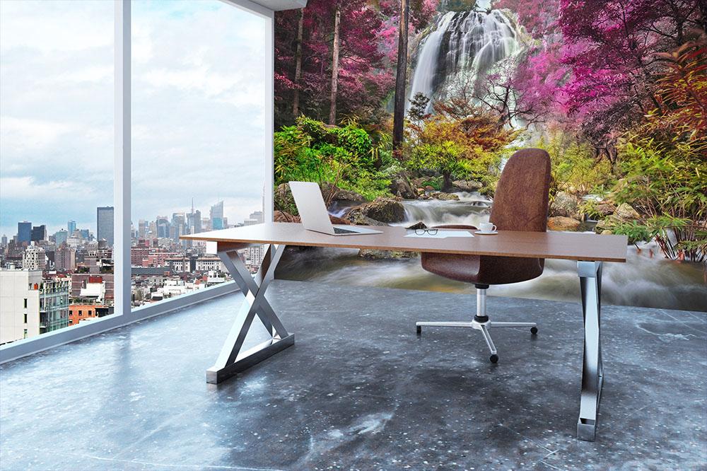 Klonglan Waterfall Wall Mural Wallpaper - Canvas Art Rocks - 3