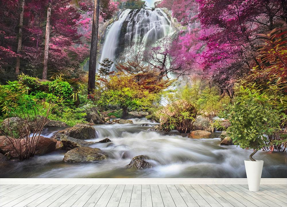 Klonglan Waterfall Wall Mural Wallpaper - Canvas Art Rocks - 4