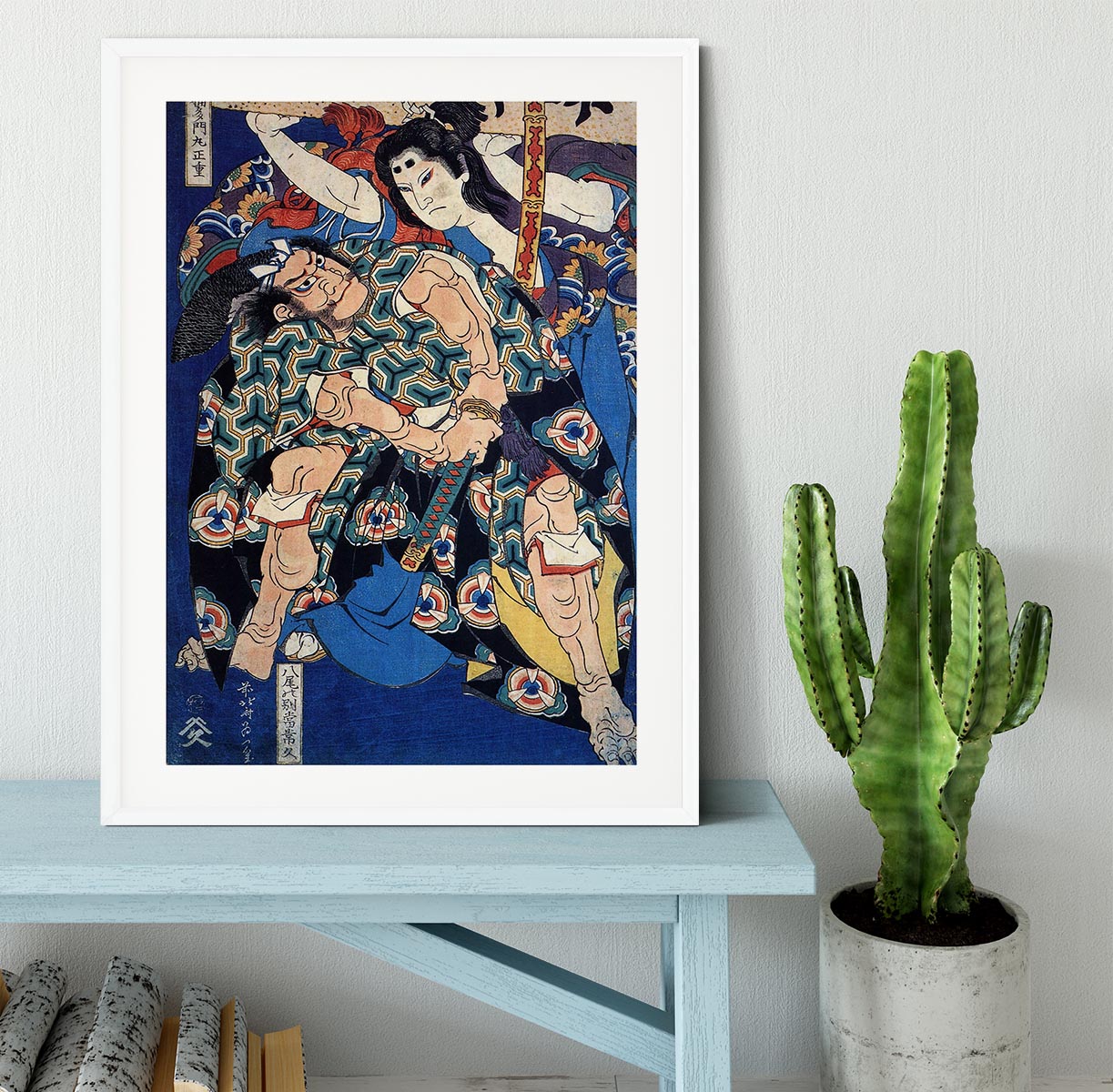 Kusunuki Tamonmaru by Hokusai Framed Print - Canvas Art Rocks - 5