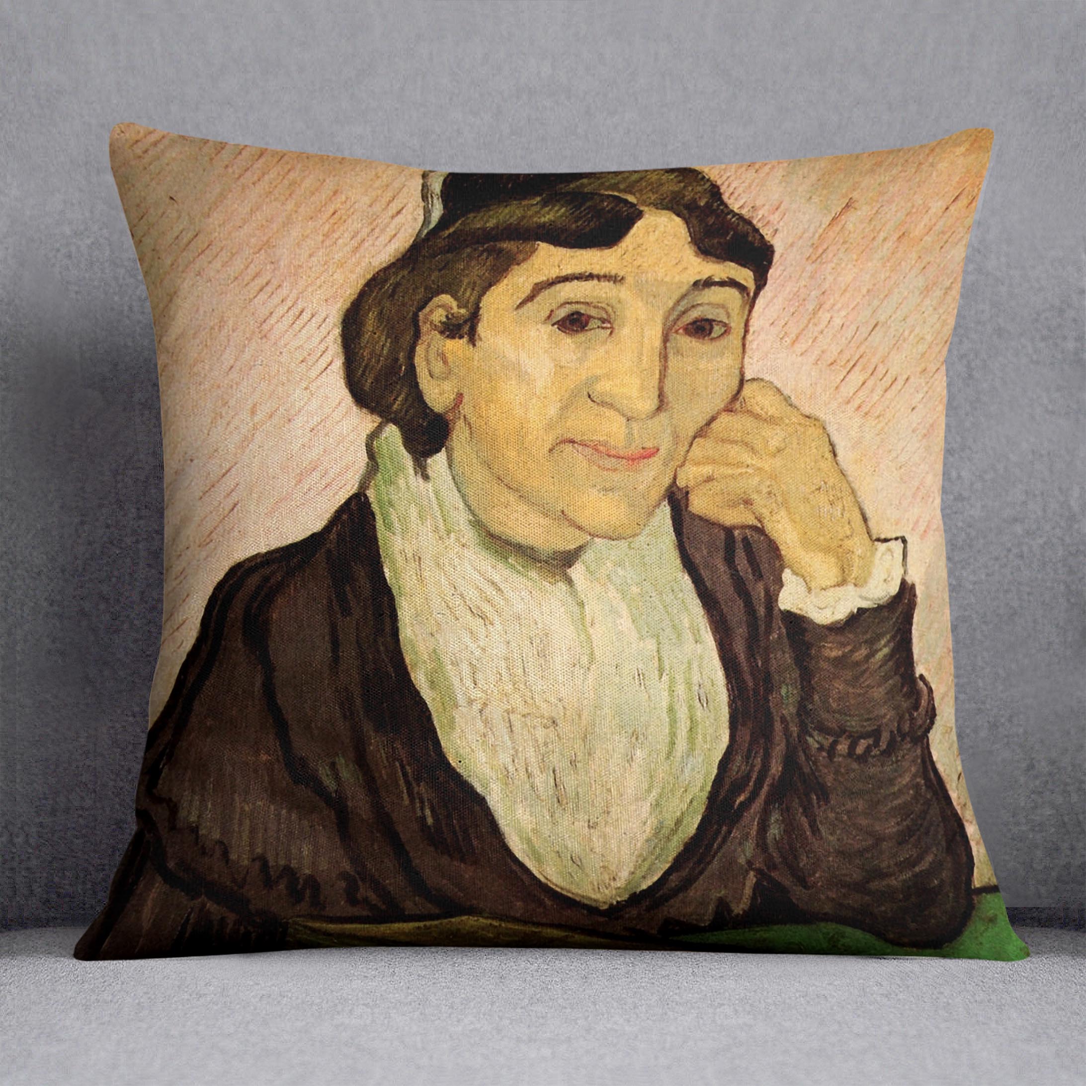 L Arlesienne Madame Ginoux 2 by Van Gogh Cushion