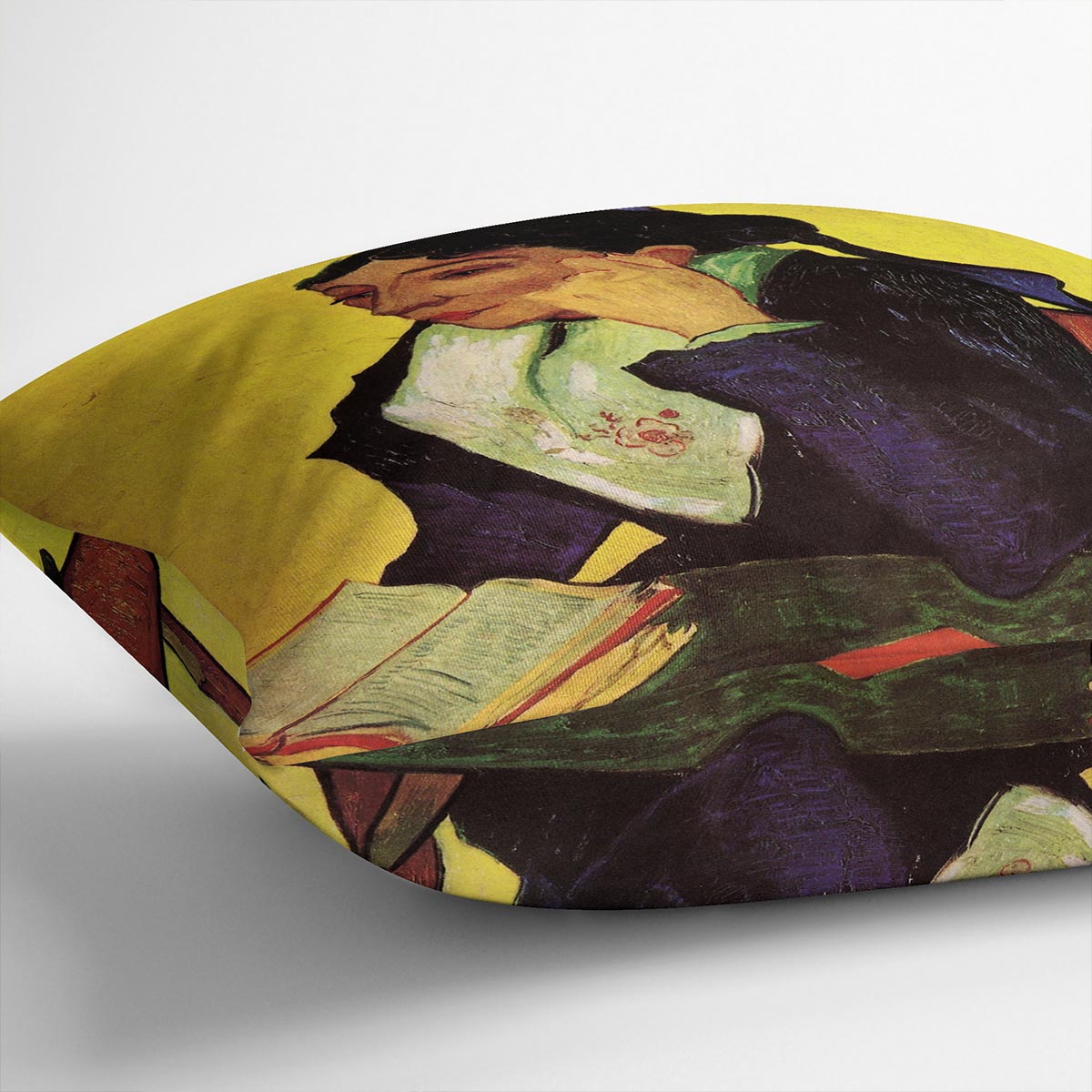L'Arlesienne Madame Ginoux with Books by Van Gogh Cushion