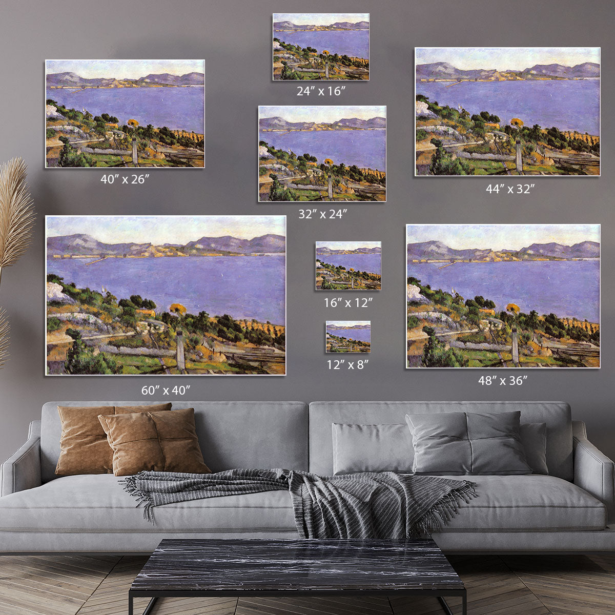 L Estaque vue du golfe de Marseille 1878 by Cezanne Canvas Print or Poster - Canvas Art Rocks - 7