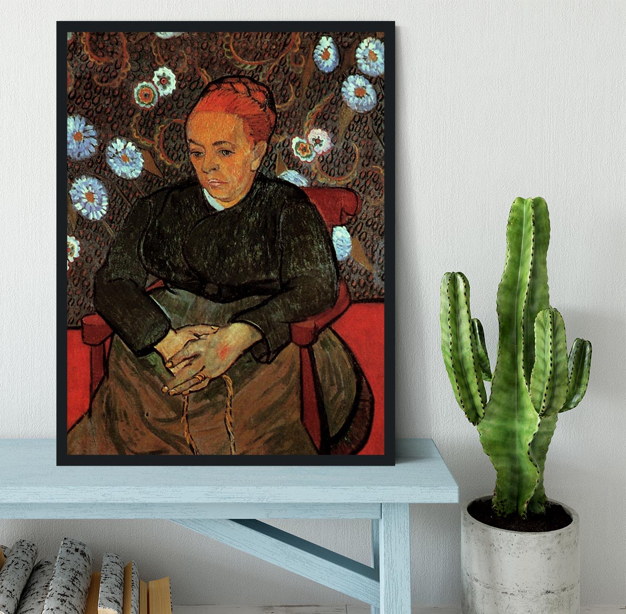 La Berceuse Augustine Roulin 2 by Van Gogh Framed Print - Canvas Art Rocks - 2