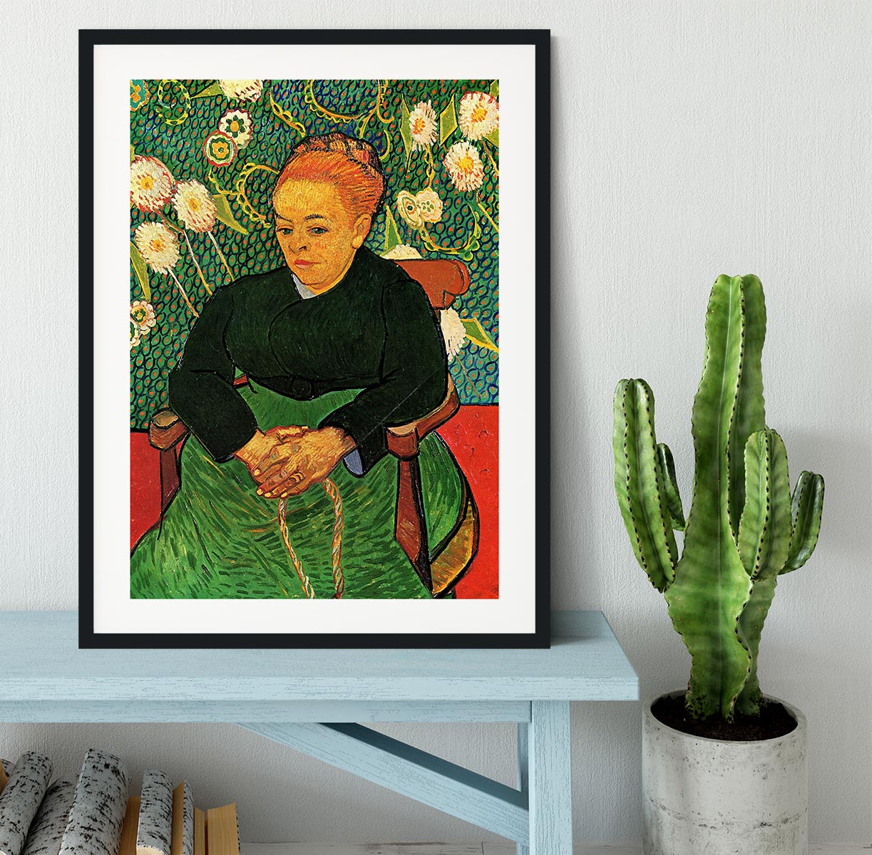 La Berceuse Augustine Roulin by Van Gogh Framed Print - Canvas Art Rocks - 1