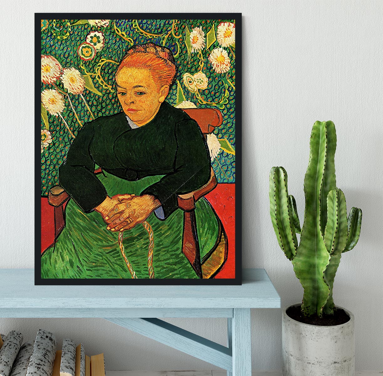 La Berceuse Augustine Roulin by Van Gogh Framed Print - Canvas Art Rocks - 2