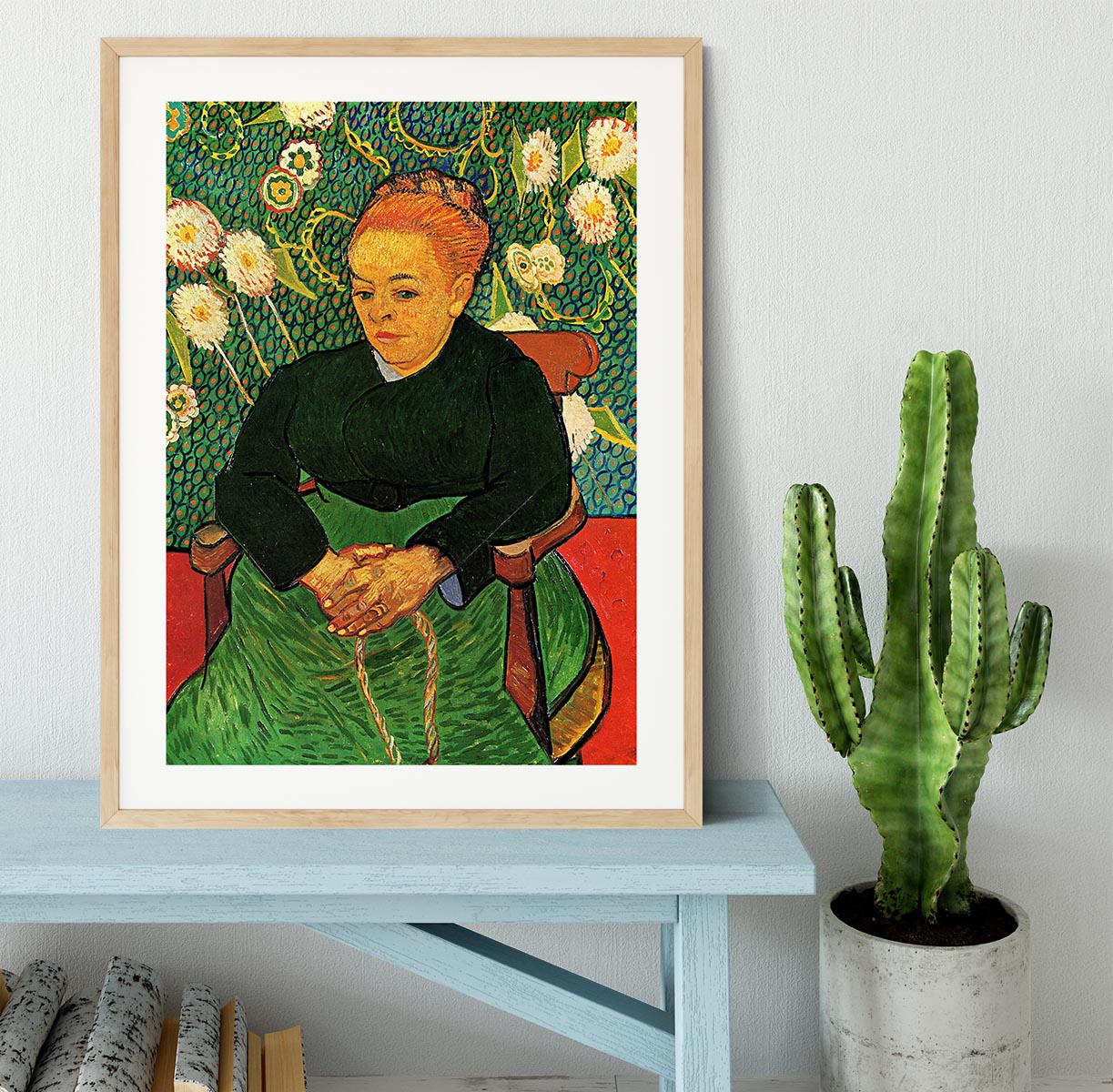 La Berceuse Augustine Roulin by Van Gogh Framed Print - Canvas Art Rocks - 3