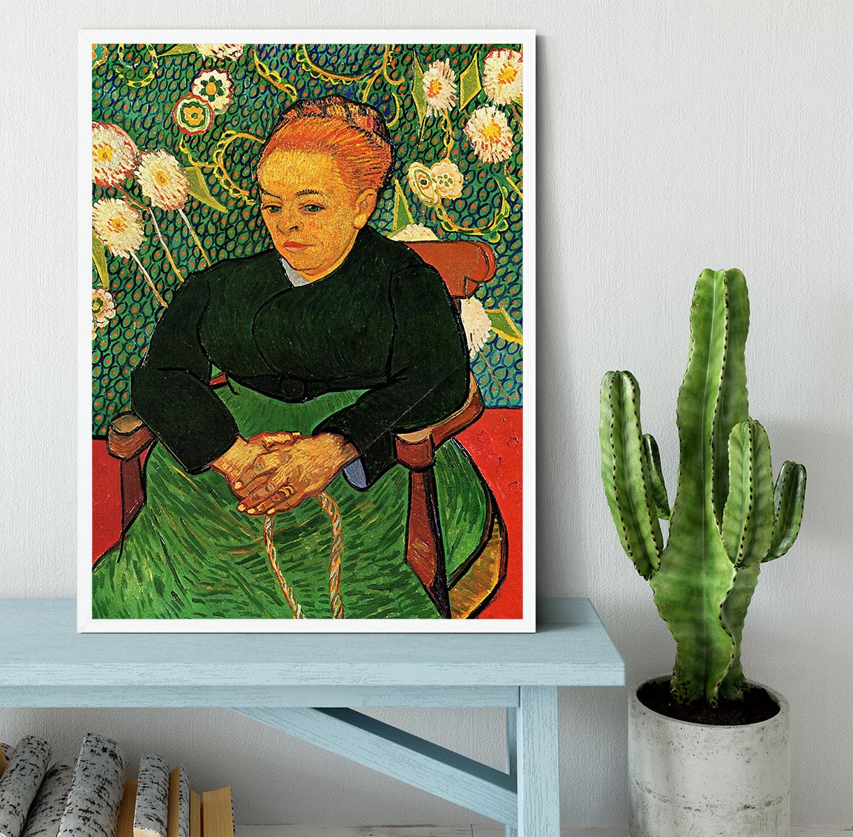 La Berceuse Augustine Roulin by Van Gogh Framed Print - Canvas Art Rocks -6