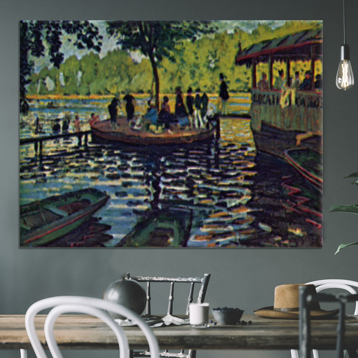 La Grenouillare by Monet Canvas Print or Poster - Canvas Art Rocks - 3