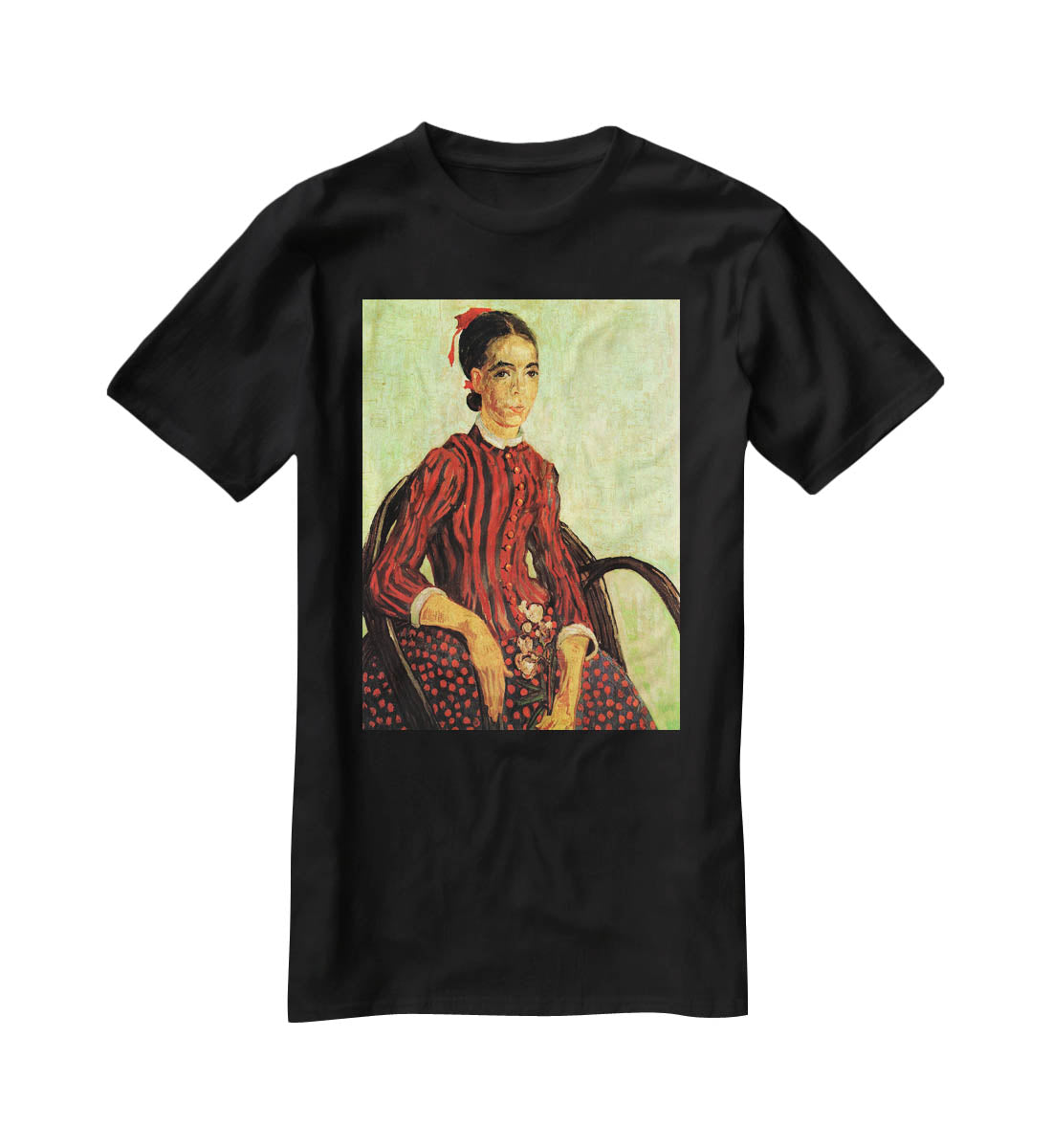 La Mousme Sitting by Van Gogh T-Shirt - Canvas Art Rocks - 1