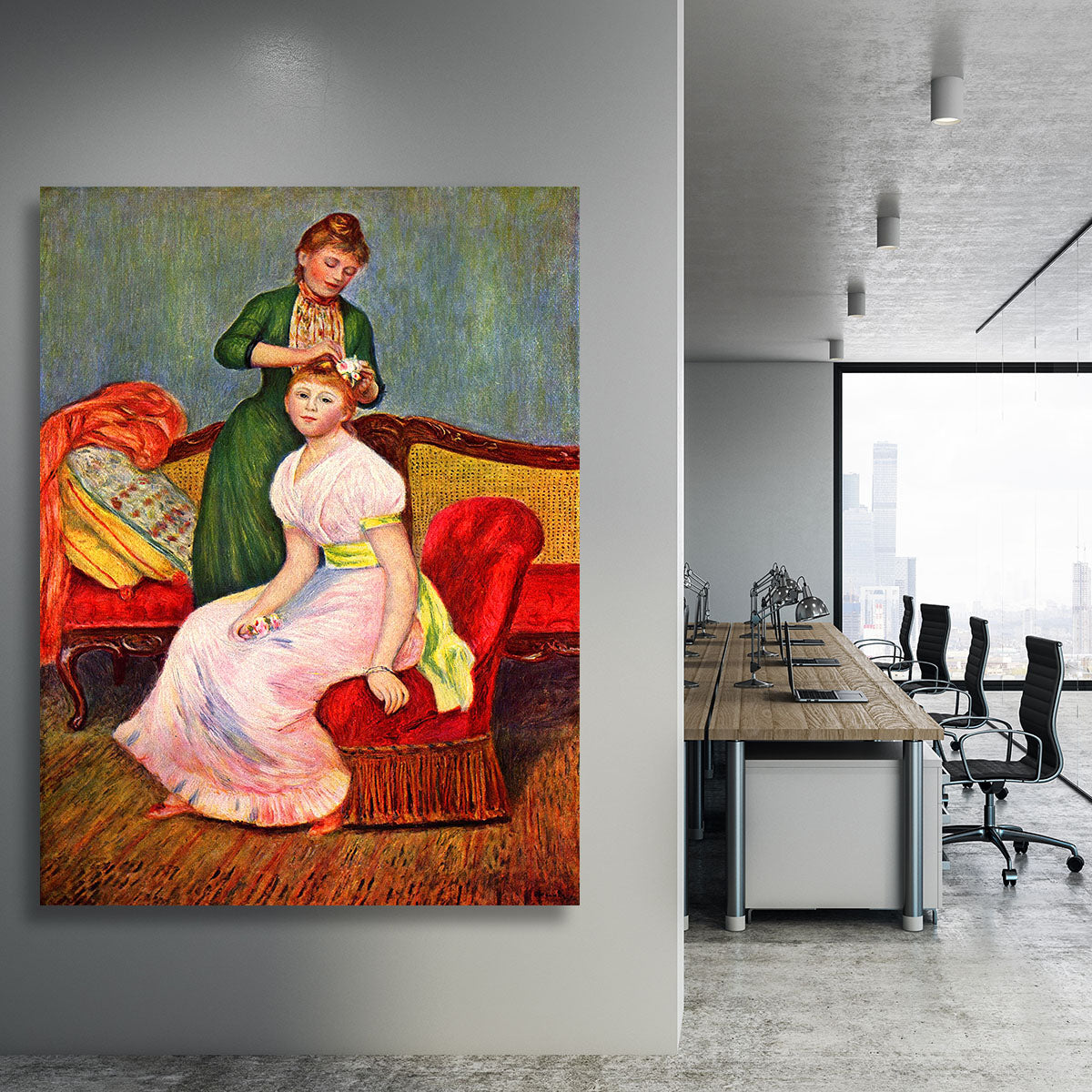 La coiffure by Renoir Canvas Print or Poster - Canvas Art Rocks - 3