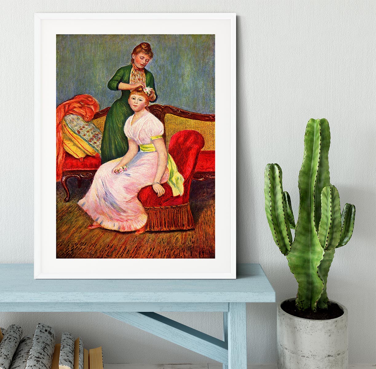 La coiffure by Renoir Framed Print - Canvas Art Rocks - 5