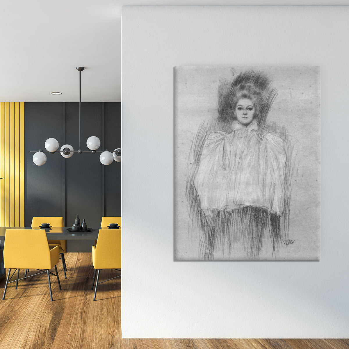 Lady in cape by Klimt Canvas Print or Poster - Canvas Art Rocks - 4