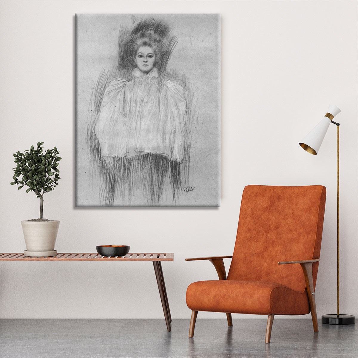 Lady in cape by Klimt Canvas Print or Poster - Canvas Art Rocks - 6