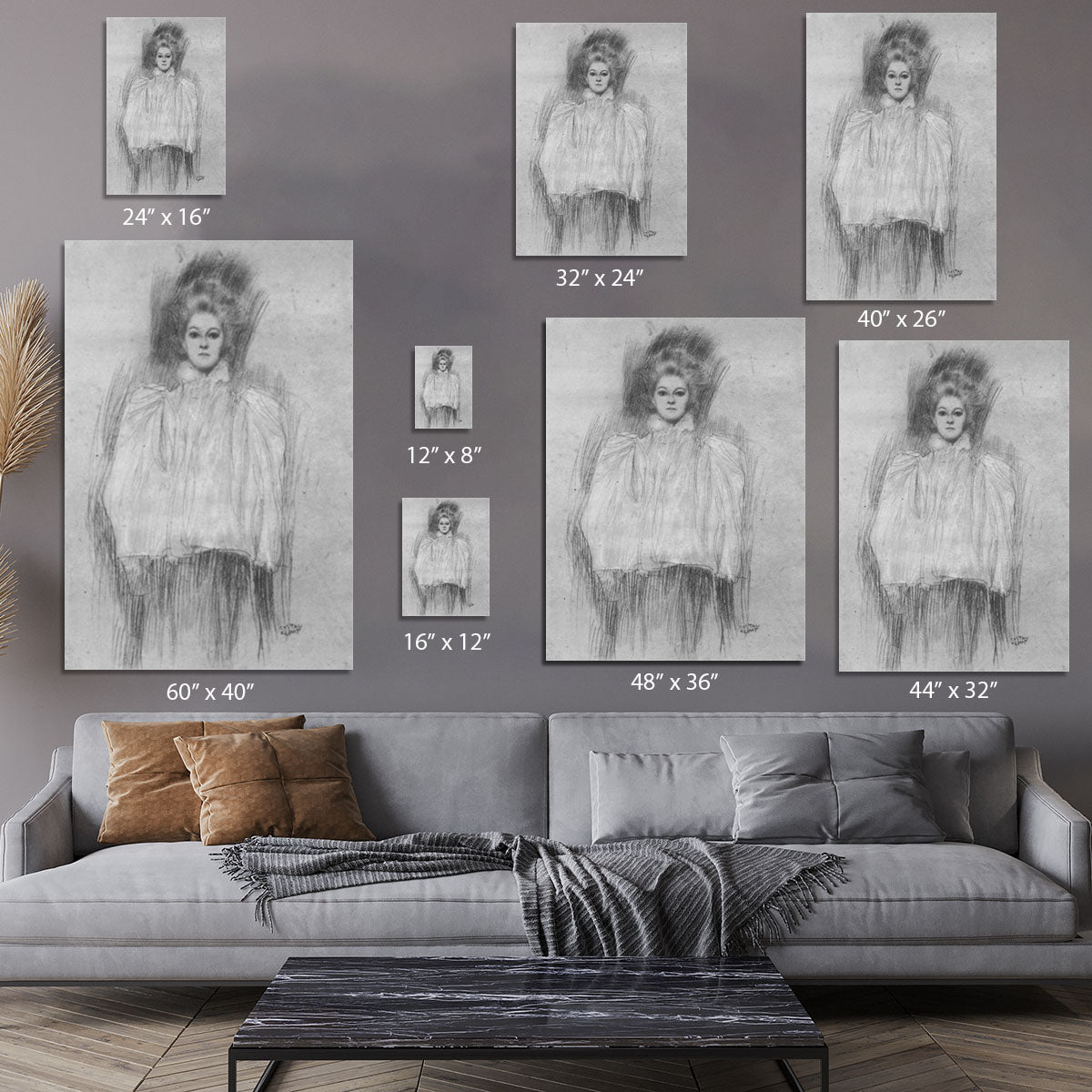 Lady in cape by Klimt Canvas Print or Poster - Canvas Art Rocks - 7