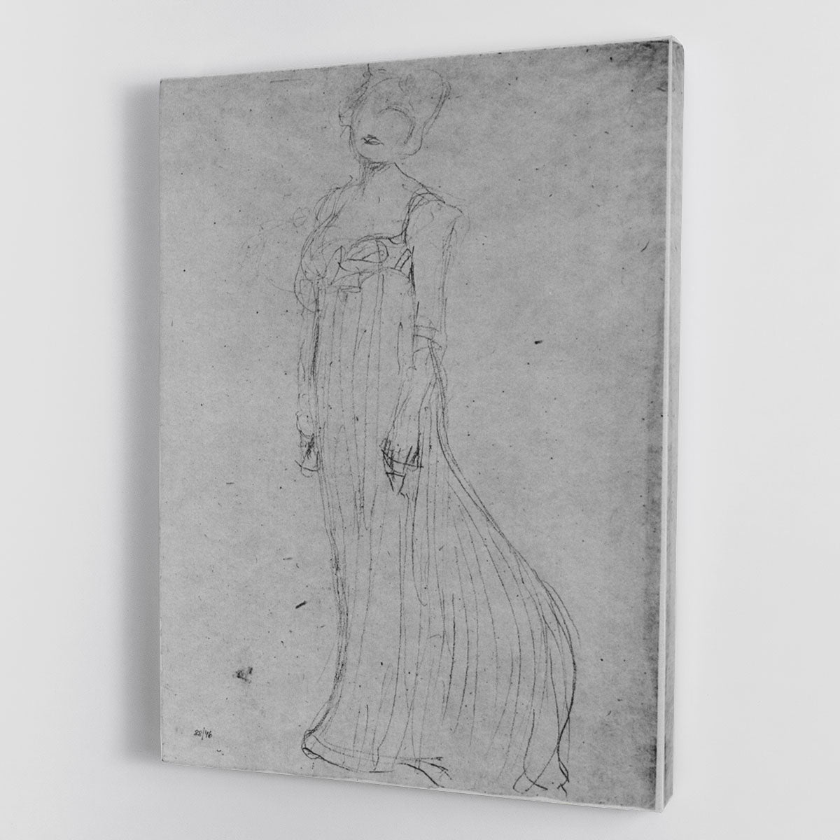 Lady in long dress by Klimt Canvas Print or Poster - Canvas Art Rocks - 1