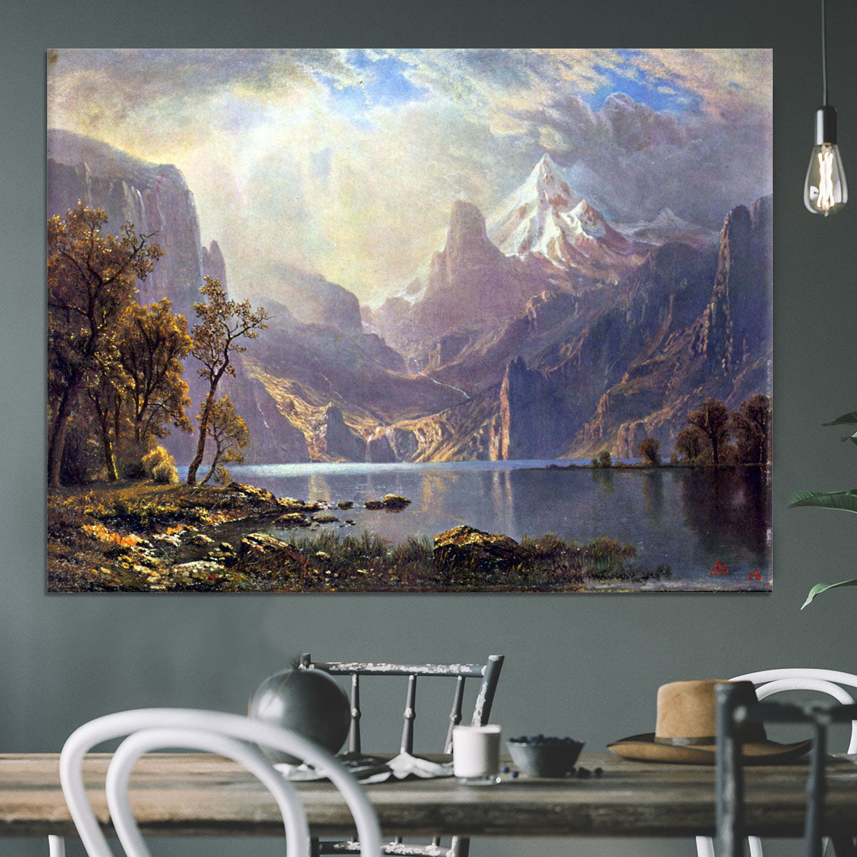 Lake Tahoe by Bierstadt Canvas Print or Poster - Canvas Art Rocks - 3