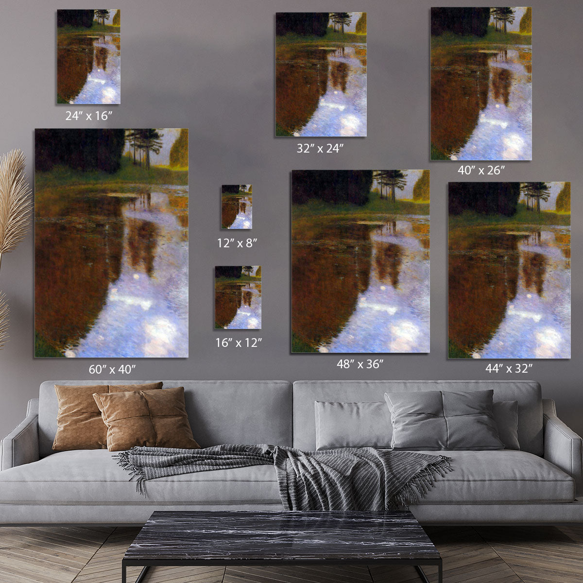 Lake in front of the Castle by Klimt Canvas Print or Poster - Canvas Art Rocks - 7