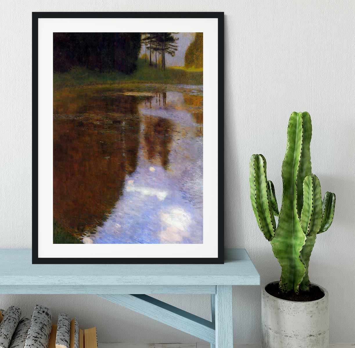 Lake in front of the Castle by Klimt Framed Print - Canvas Art Rocks - 1