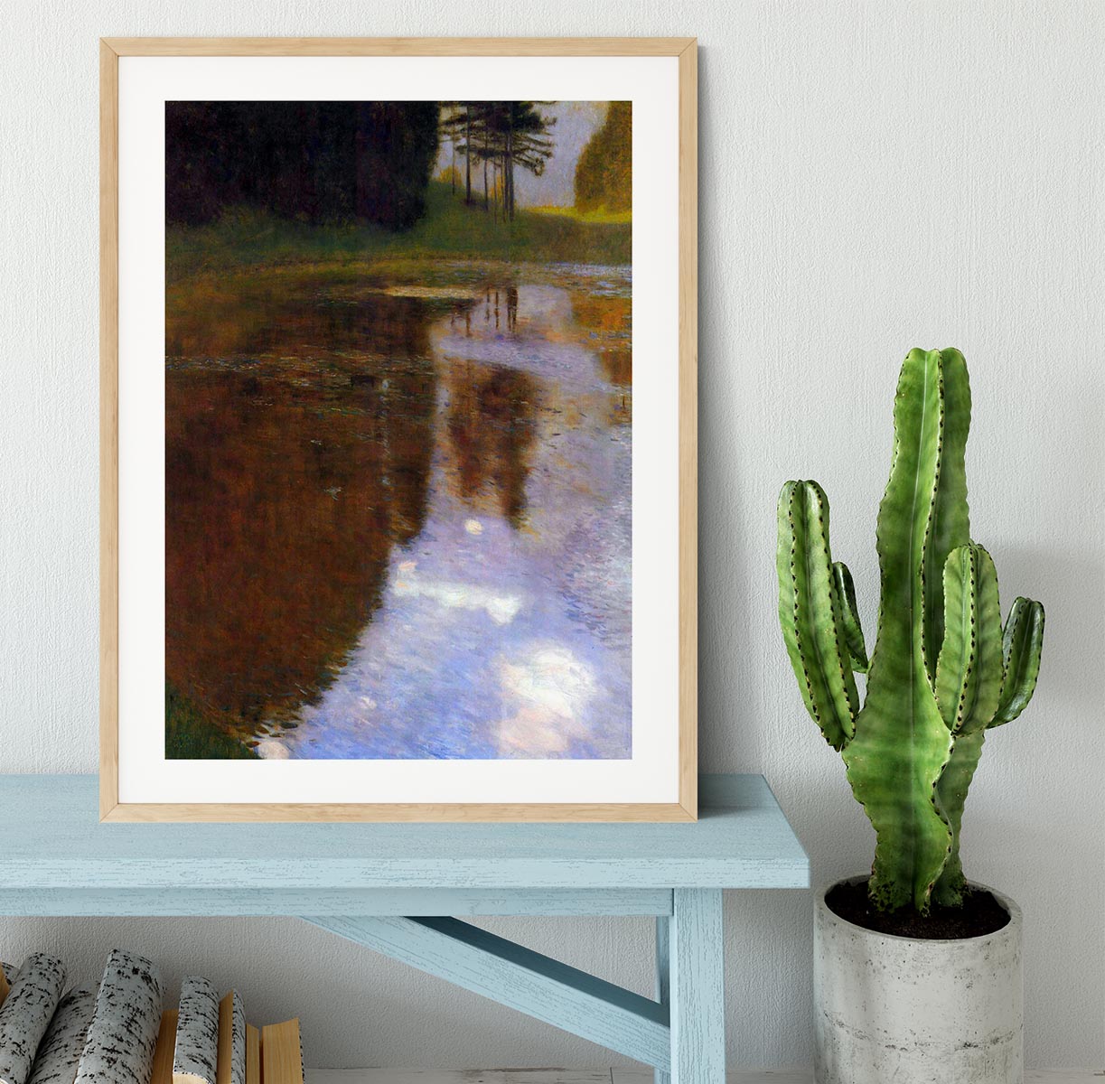 Lake in front of the Castle by Klimt Framed Print - Canvas Art Rocks - 3