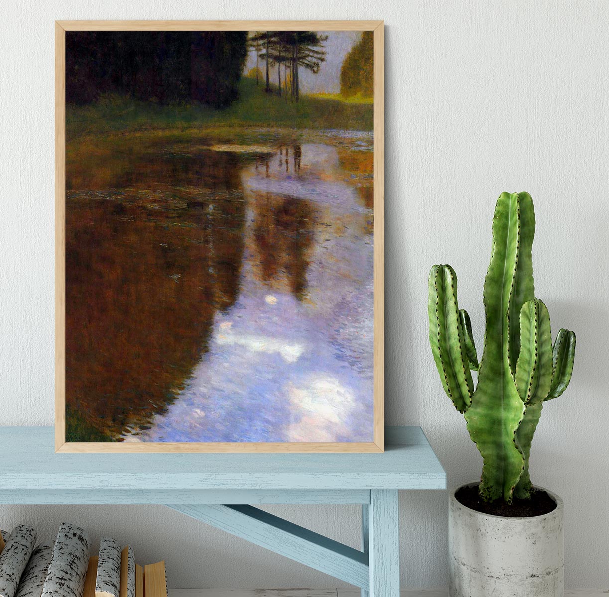 Lake in front of the Castle by Klimt Framed Print - Canvas Art Rocks - 4